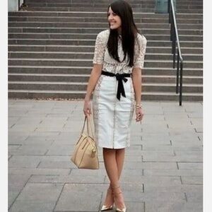 NWT Byron Lars Carissima Sheath Dress Size 0 P Ivory - Z260-5